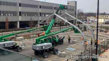 Temporary unit for COVID-19 patents being built on Burlington hospital grounds