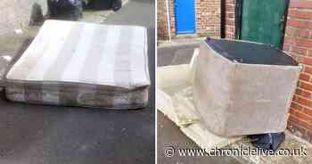 Fly-tippers labelled 'not cool' for dumping bulky furniture in back lanes