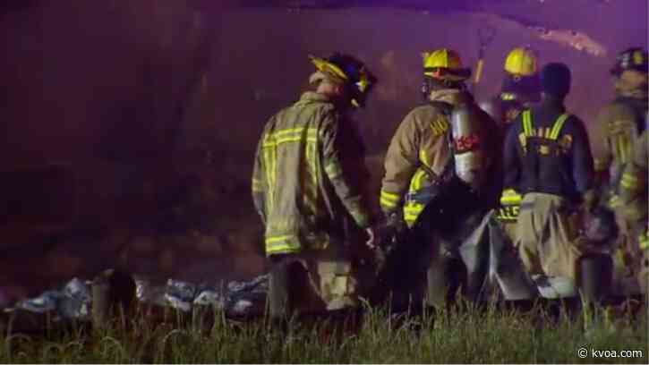 Truck hauling toilet paper catches fire on Texas interstate