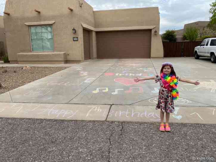 Tucson neighborhood celebrates 7-year-old’s birthday during coronavirus