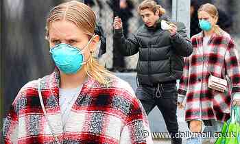 Sailor Brinkley-Cook goes grunge as she makes supply run with boyfriend Ben Sosne in Brooklyn