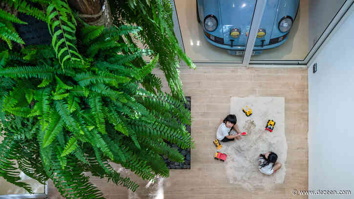 Basic House in Bangkok exhibits owner's car collection