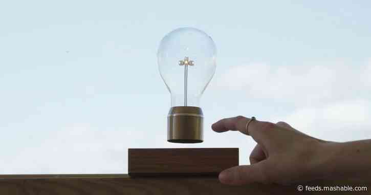 Turn your WFH desk into art with this levitating lightbulb