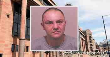 Dangerous thug's two-footed stamp on man's head during brutal attack on couple