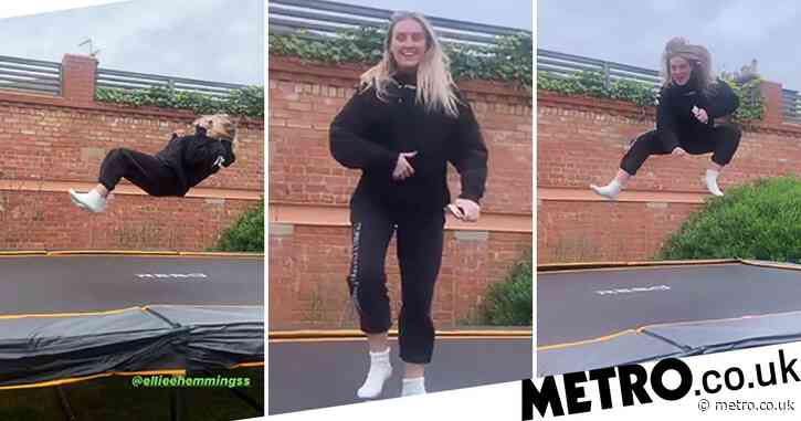 Little Mix’s Perrie Edwards buys the world’s biggest trampoline to cure isolation boredom