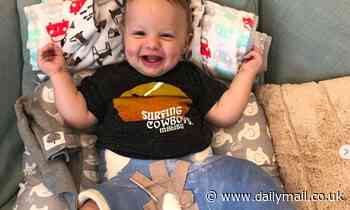 Jenson Button shares snap of son Hendrix after hip dysplasia surgery