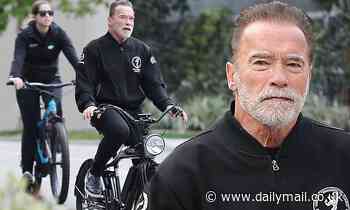 Arnold Schwarzenegger goes on bike ride with daughter Christina