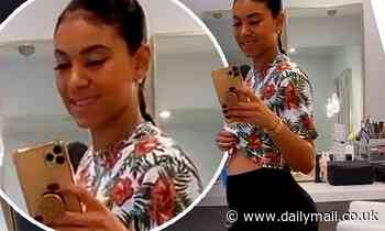 Eniko Hart  shows off her growing baby bump in clip: 'I'm feeling really good about his pregnancy'