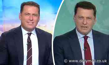 Karl Stefanovic shows off his new black dye job on the Today show
