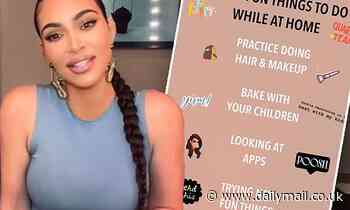Kim Kardashian suggests 'fun things' for fans to do... including 'try new fun things'