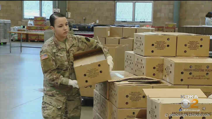 National Guard Helps Greater Pittsburgh Community Food Bank Pack Boxes