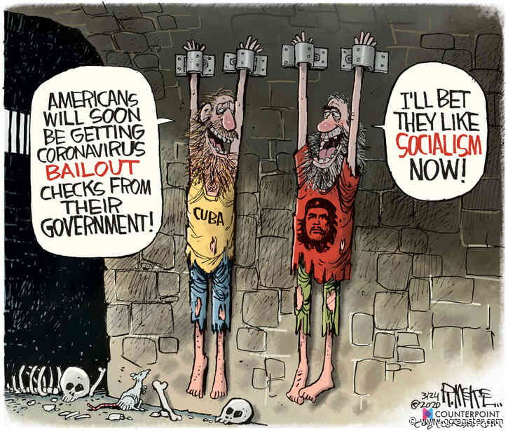 Coronavirus socialism: Political Cartoons