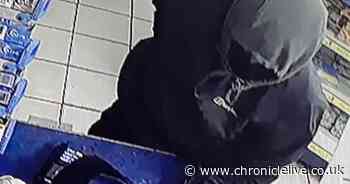 CCTV released after robber armed with blade took cash from service station