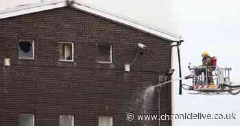First footage as fire rips through former college building in Sunderland