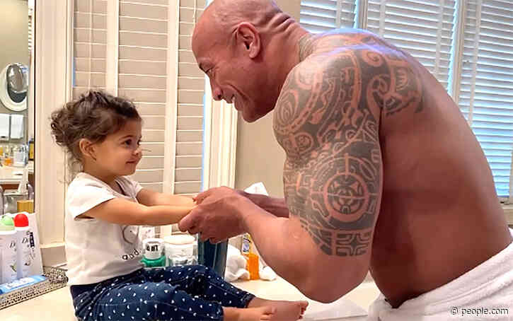 Dwayne Johnson Raps Moana Song with Daughter Tia While Hand-Washing: 'Coronavirus Has Gotta Go'