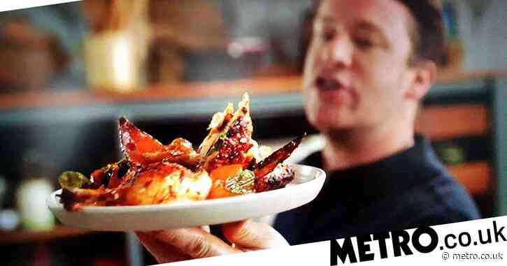 Jamie Oliver shows us how to make five-ingredient harissa roasted chicken traybake