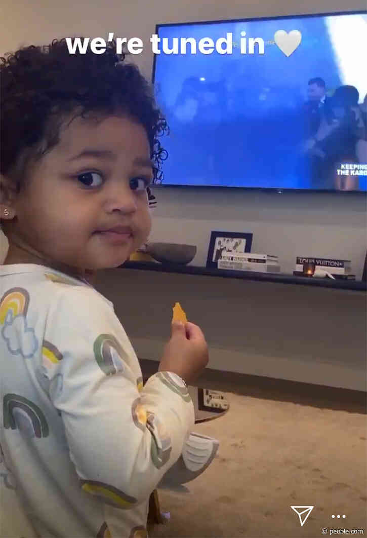 Kylie Jenner's Daughter Gives Aunt Kim a Shoutout While Watching Keeping up with the Kardashians