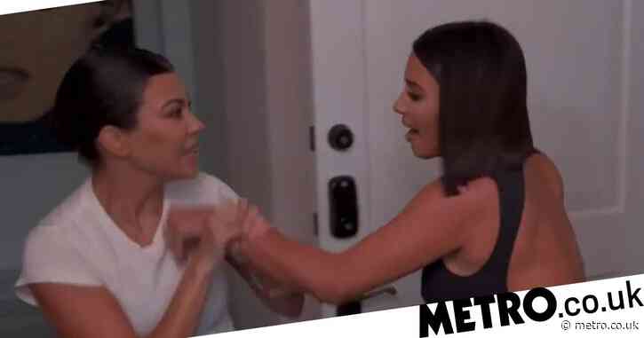 Kourtney Kardashian slapped Kim so hard that her make-up ended up on the wall in KUWTK fight