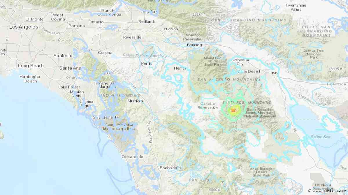 Temblor de magnitud 4.9 sacude a Anza, California - Univision