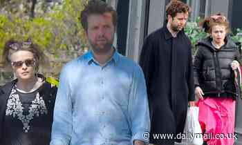 Helena Bonham Carter, 53, and her boyfriend Rye Dag Holmboe, 32, step out on dog walk