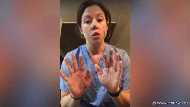 This nurse demonstrates just how fast germs spread even if you're wearing gloves