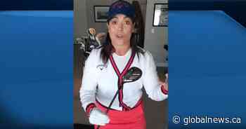 Long drive champion providing golf lessons at home