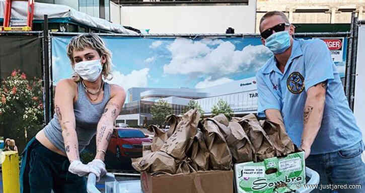 Miley Cyrus & Cody Simpson Deliver Tacos to Healthcare Workers - After She Shaves His Head!