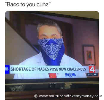 Bacc To You Cuhz – Crip Bandana Face Mask Meme