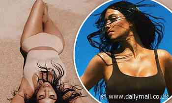Kim Kardashian serves curves as she basks in sun for Skims campaign as she quarantines with family