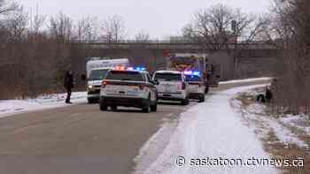 Saskatoon police, fire respond after car crashes into ditch - CTV News Saskatoon