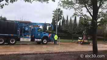 Clovis road shut down after water main break