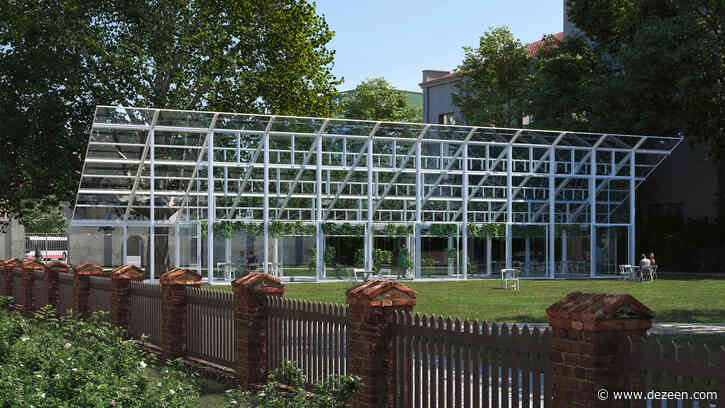Chybik + Kristof designs greenhouse-style pavilion for Czech abbey