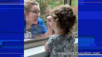 Houston nurse fighting coronavirus pandemic visits her daughter through a window - KPRC Click2Houston