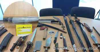 Police arrest 21 people for knife offences and seize weapons including machete