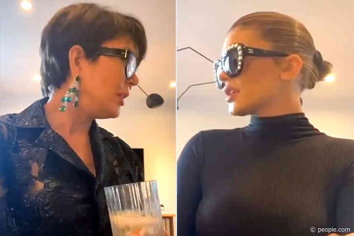 Kylie Jenner and Mom Kris Poke Fun at Kourtney Kardashian's 'ABCDEFG' Speech in Funny TikTok