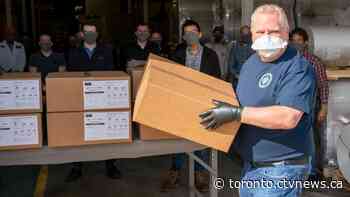 Doug Ford tours Vaughan factory making respiratory masks