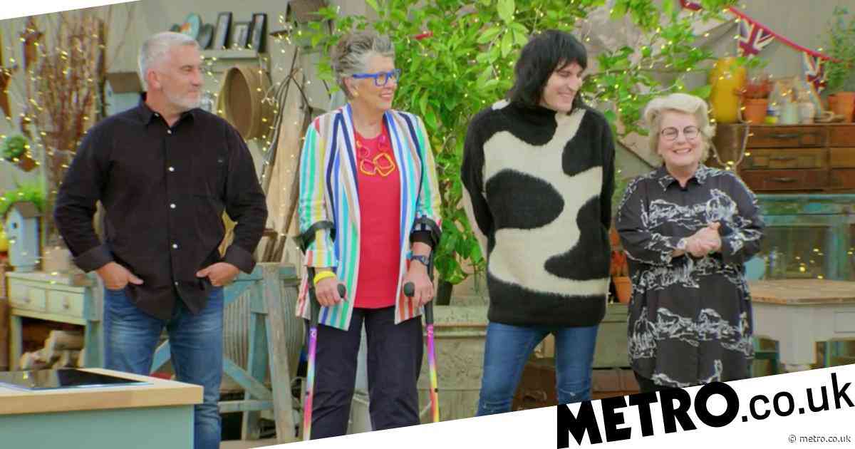 Why is Prue Leith on crutches as she judges the