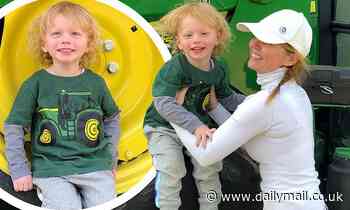 Geri Horner is every inch the doting mum as she shares adorable snaps of son Monty