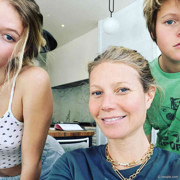 Gwyneth Paltrow Goes Makeup-Free in a Rare Photo with Kids Apple, 15, and Moses, 13