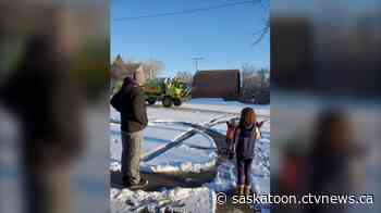 Delisle fire department spreads cheer from a safe distance