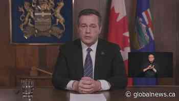 Alberta Premier Jason Kenney releases province’s COVID-19 models during broadcast address