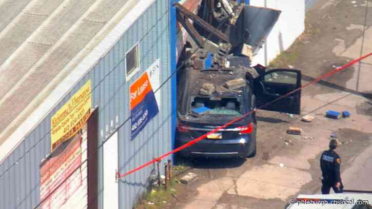 Car Smashes Into Building On Liberty Avenue