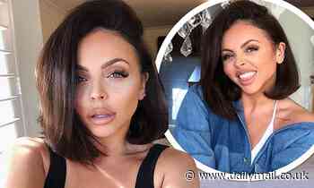 Jesy Nelson showcases her assets in low-cut vest top as she shares a series of sizzling snaps