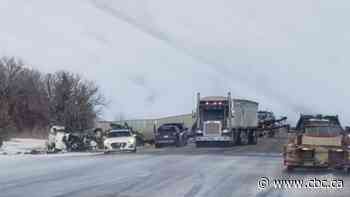 Highway 41 closed northeast of Saskatoon due to crash