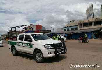 Policía refuerza control en Montero y arresta a 89 conductores por infringir la cuarentena - EL DEBER