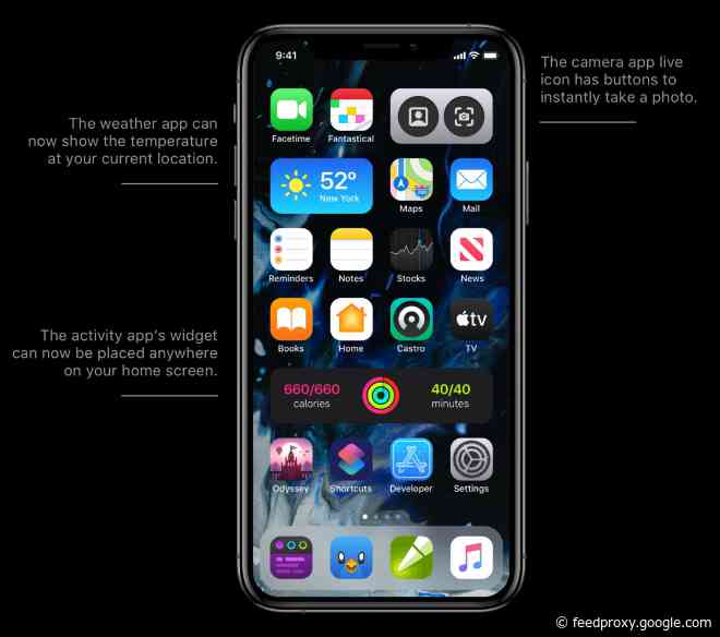iOS 14 concept imagines Home screen widgets on iPhone