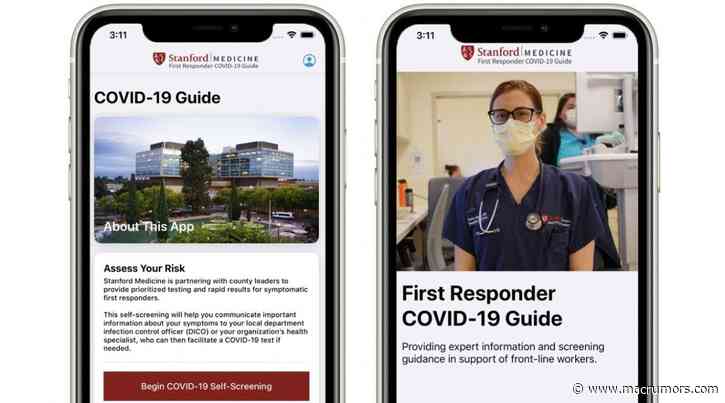 Stanford University and Apple Partner on New COVID-19 App for First Responders