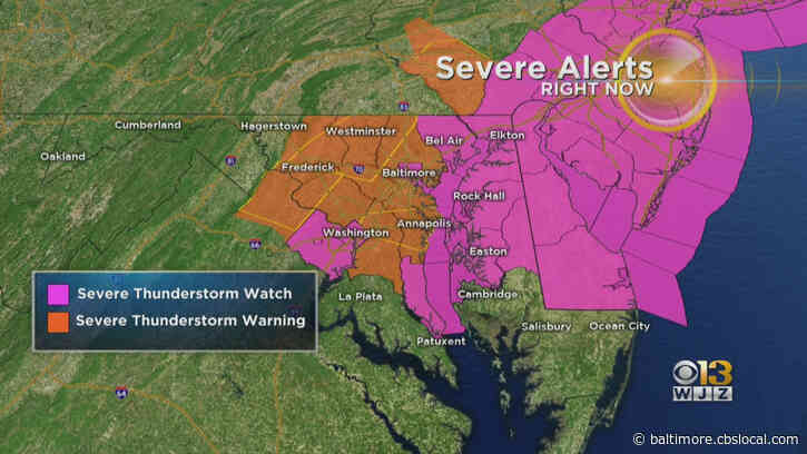Maryland Weather: Severe Thunderstorm Warnings, Watch In Effect In Parts Of State
