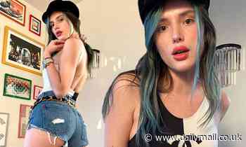 Bella Thorne flashes her bottom in Daisy Duke shorts as she dresses like Barbie