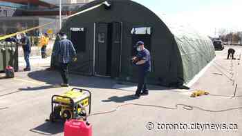 Triage tent set up outside Etobicoke General Hospital due to coronavirus pandemic - CityNews Toronto